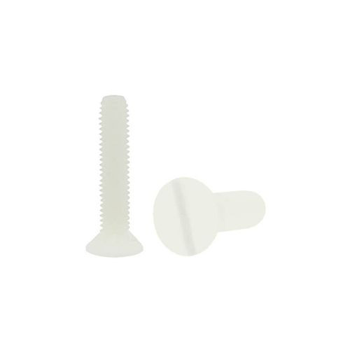 M6 x 35mm  Nylon Slotted Countersunk Screw (DIN 963) | Natural