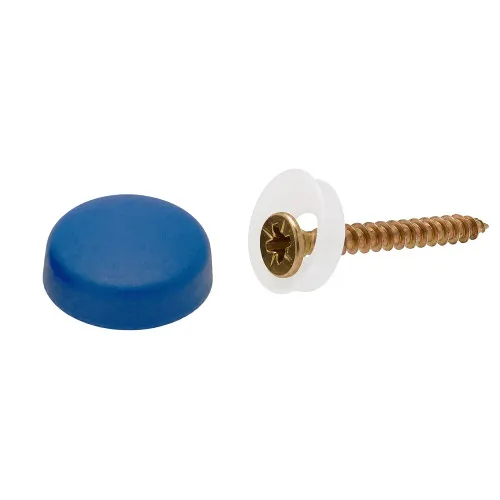 No.6-8 Blue  Screw Cover Cap | Polypropylene (PP)