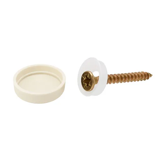 No.10-12 Cream Screw Cover Cap | Polypropylene (PP)