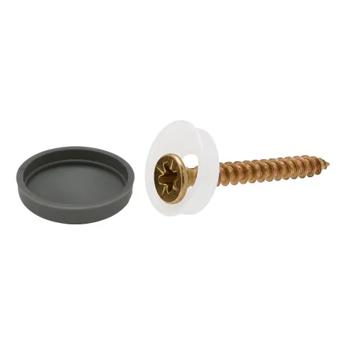 No.10-12 Dark Grey Screw Cover Cap | Polypropylene (PP)