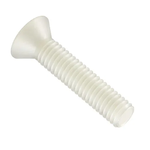 M8 x 20mm Nylon Hex Socket Countersunk Screw (DIN 7991) | Natural