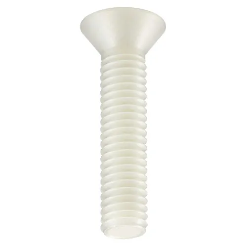 M8 x 20mm Nylon Hex Socket Countersunk Screw (DIN 7991) | Natural