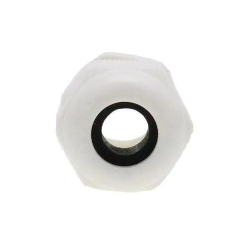 M16 x 1.5mm Threaded Nylon Cable Gland (IP68) 4 - 8mm Cable | White