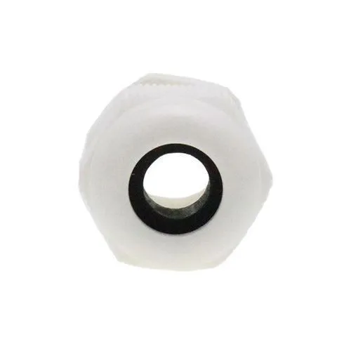 M16 x 1.5mm Threaded Nylon Cable Gland (IP68) 2 - 6mm Cable | White - Waterproof