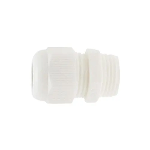 M20 x 1.5mm Threaded Nylon Cable Gland (IP68) 6 - 11mm Cable | White