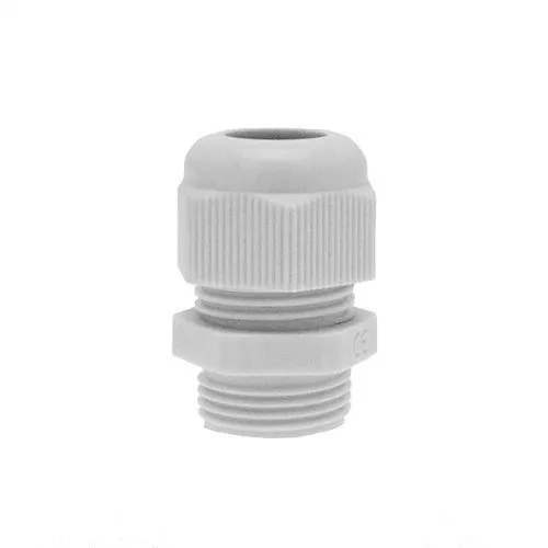 M20 x 1.5mm Threaded Nylon Cable Gland (IP68) 5 - 9mm Cable | Grey - Waterproof