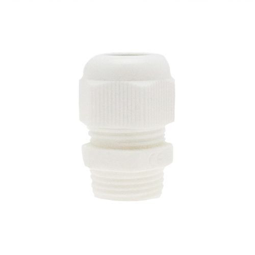 M20 x 1.5mm Threaded Nylon Cable Gland (IP68) 5 - 9mm Cable | White
