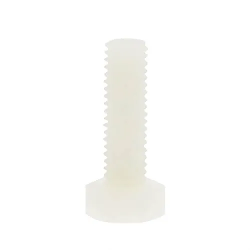 M5 x 50mm Nylon Hex Set Screw (DIN 933) | Natural