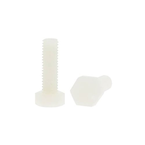 M5 x 55mm Nylon Hex Set Screw (DIN 933) | Natural