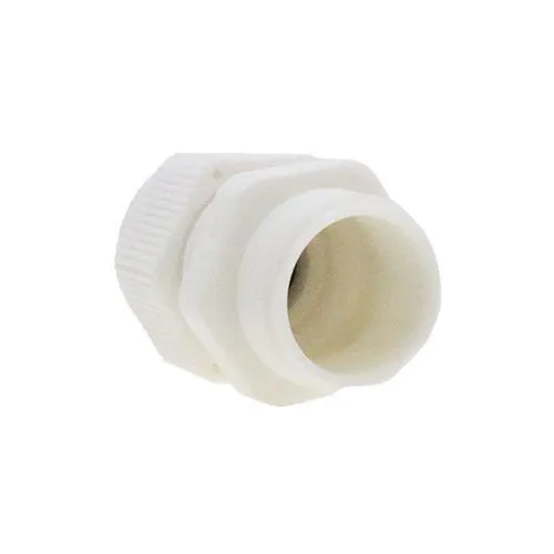 M25 x 1.5mm Threaded Nylon Cable Gland (IP68) 10 - 12mm Cable | White