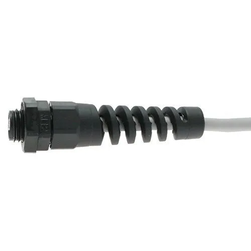 M25 x 1.5mm Spiral Cable Gland (12mm Thread Length) - 9mm-16mm Cable | Black