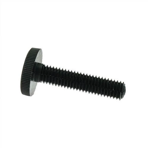 M8 x 16mm Nylon Thin Knurled Thumb Screw | Black