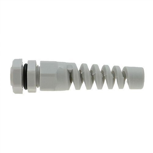 M25 x 1.5mm Spiral Cable Gland (12mm Thread Length) - 9mm-16mm Cable | Grey