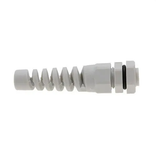 M25 x 1.5mm Spiral Cable Gland (12mm Thread Length) - 9mm-16mm Cable | Grey