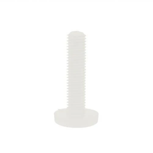 M8 x 35mm Nylon Thin Knurled Thumb Screw | Natural