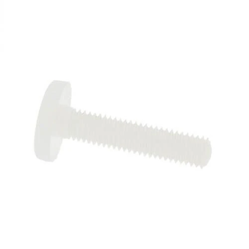 M8 x 70mm Nylon Thin Knurled Thumb Screw | Natural