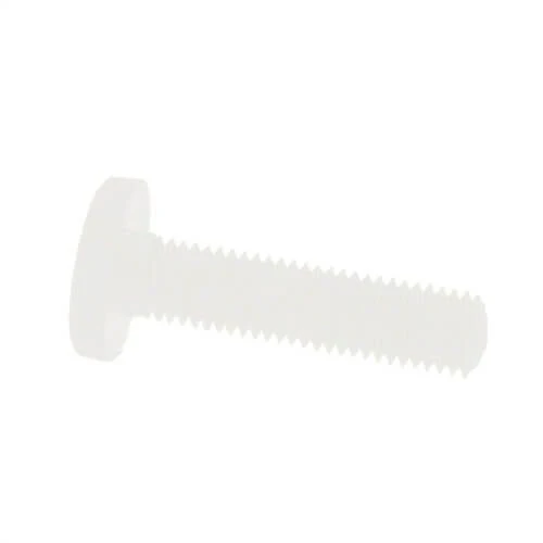 M12 x 12mm Nylon Thin Knurled Thumb Screw | Natural