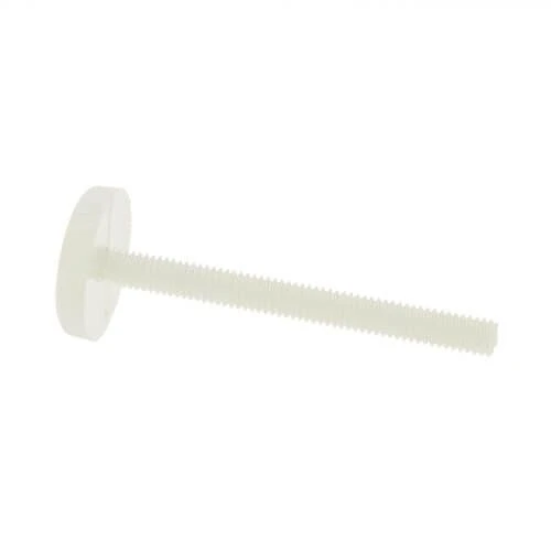 M4 x 20mm Nylon Thin Knurled Thumb Screw | Natural
