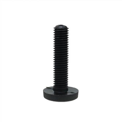 M8 x 20mm Nylon Thin Knurled Thumb Screw | Black