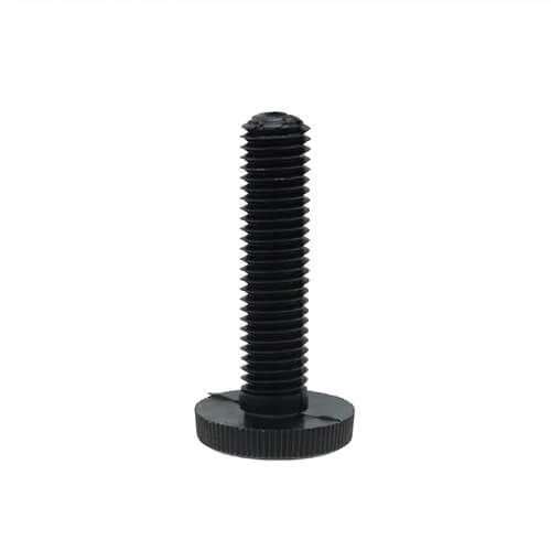 M8 x 20mm Nylon Thin Knurled Thumb Screw | Black
