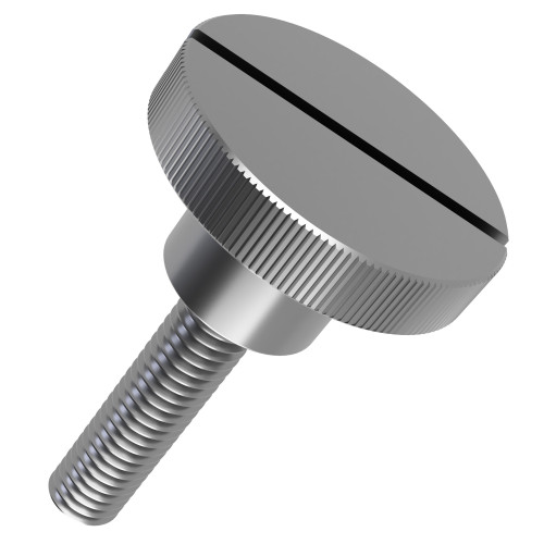 M3 x 8mm Slotted Thumb Screw, DIN 465, A1 Stainless Steel