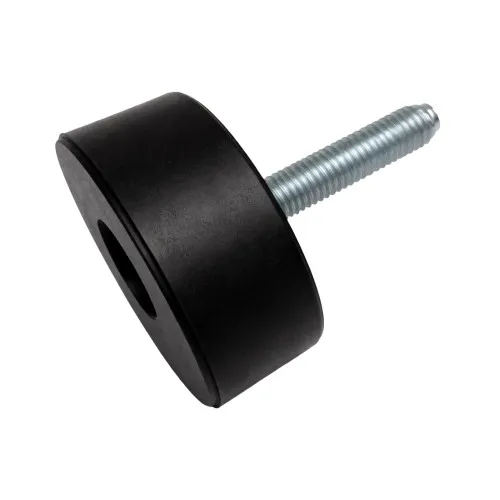 M8 x 25mm Tapered Rubber Foot - 40mm Base | Rubber & Stainless Steel