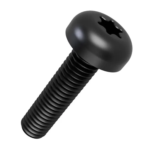 M4 x 12mm Torx Pan Head Machine Screw (DIN 7985T) | Black Zinc Plated Steel