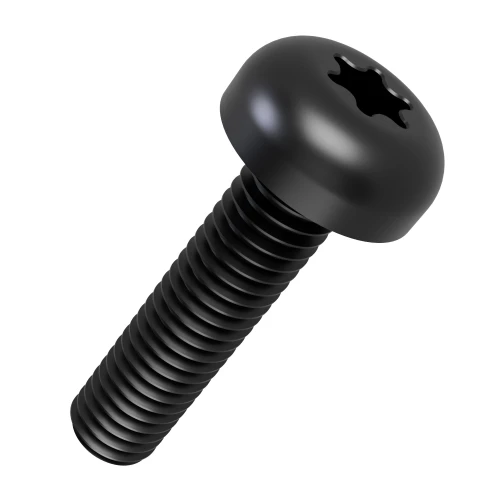 M4 x 12mm Torx Pan Head Machine Screw DIN 7985T - Black Zinc | Vital Parts