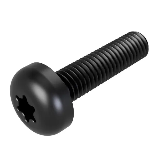 M4 x 12mm Torx Pan Head Machine Screw (DIN 7985T) | Black Zinc Plated Steel