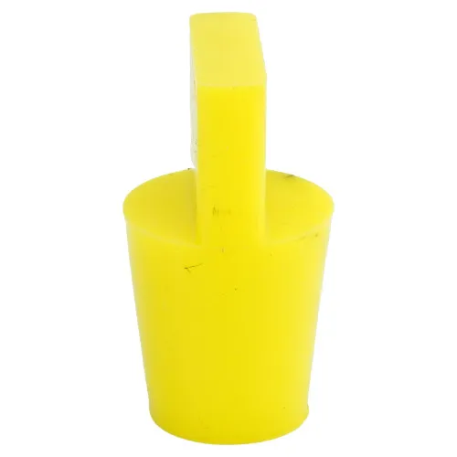 18.3-44.4mm Yellow Silicone Tapered Plug (With Handle) 44.4mm Length | Silicone