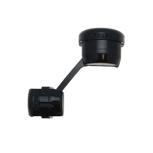 9.5mm Straight Through Strain Relief Bushing - 2.3 x 4.6mm-2.8 x 5.3mm Flat Cable (3.2mm Panel) | Black