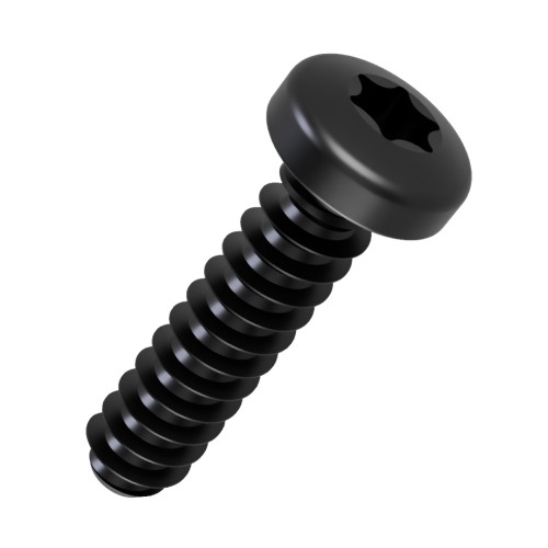 5mm x 12mm Torx Pan Head Screw for Soft Plastics (PT30) | Black Zinc Steel