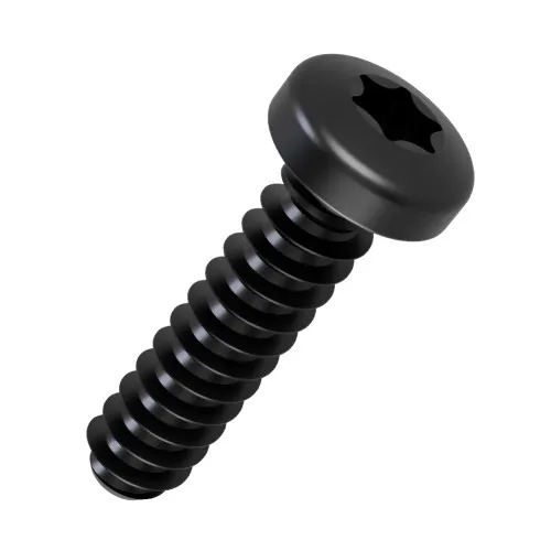 5mm x 12mm Torx Pan Head Screw for Soft Plastics (PT30) | Black Zinc Steel