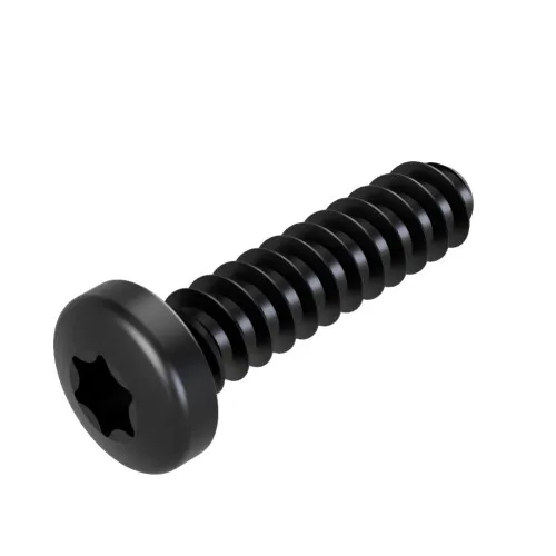 5mm x 12mm Torx Pan Head Screw for Soft Plastics (PT30) | Black Zinc Steel