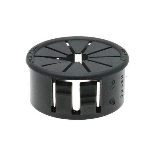 12.7mm Black Universal Bushing - 1.6mm Panel (7.9mm Cable) | Nylon