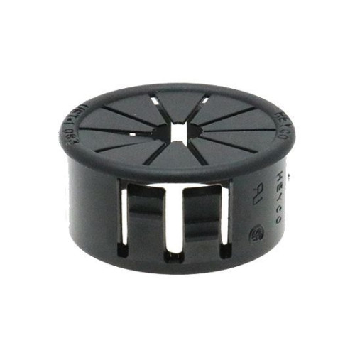 15.9mm Black Universal Bushing - 3.2mm Panel (11.1mm Cable) | Nylon