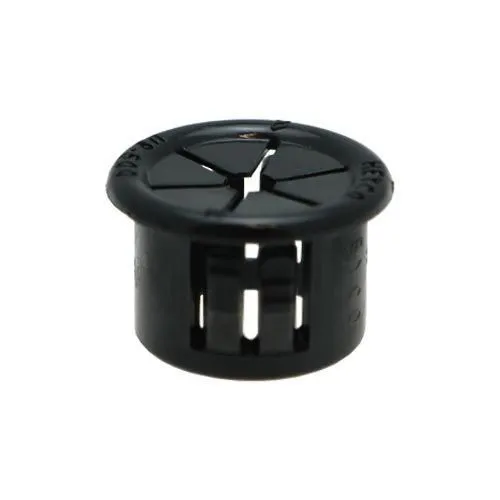 63.5mm Black Universal Bushing - 6.4mm Panel (50mm Cable) | Nylon