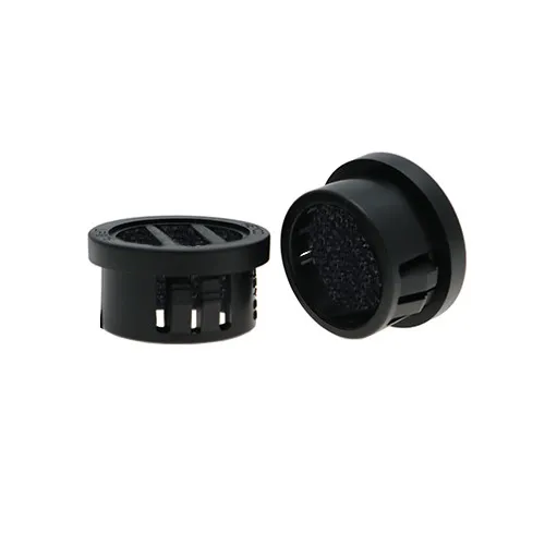 63.5mm Filtered Vent Plug - 6.4mm Panel | Black Nylon 66