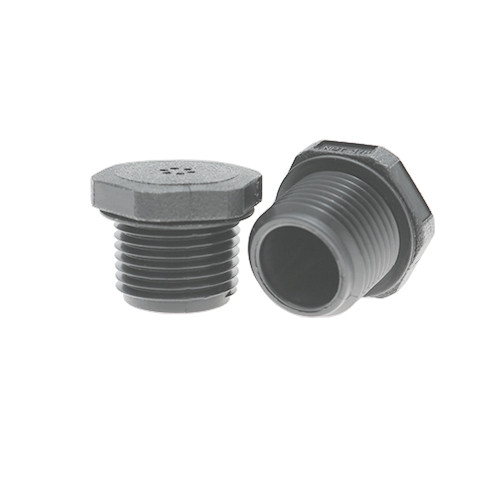 Threaded Vent Plugs NPT 1/4 Thread, 16.8mm Length - Grey