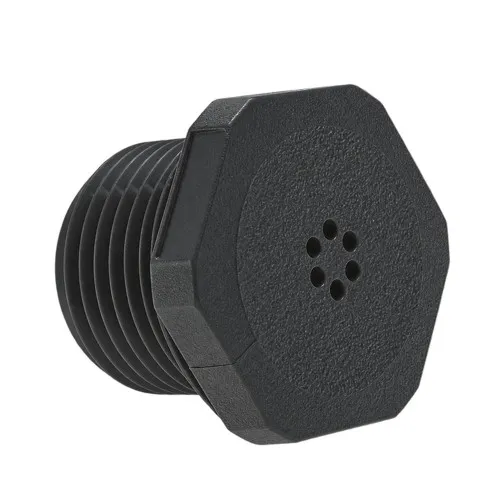 PG7 Black Threaded Vent Plug - 13.5mm Length | Nylon