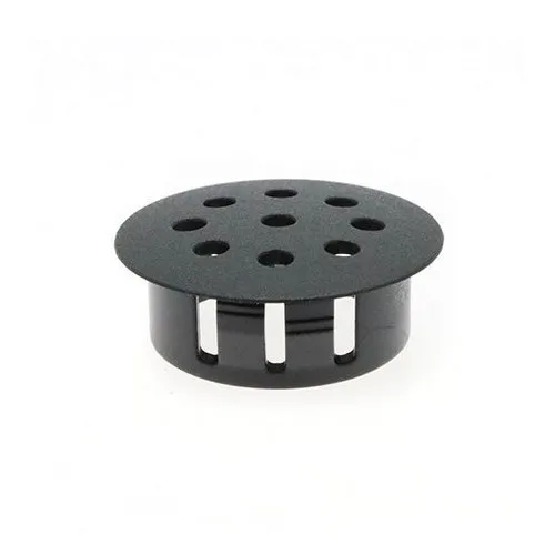 25.4mm Black Vent Plug - 3.2mm Panel | Nylon 66