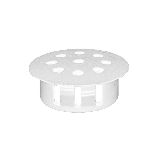 25.4mm White Vent Plug - 6.4mm Panel | Nylon 66