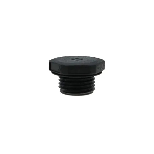 1/4 in NPT Black Liquid Tight Threaded Vent Plug - 16.8mm Length | Nylon