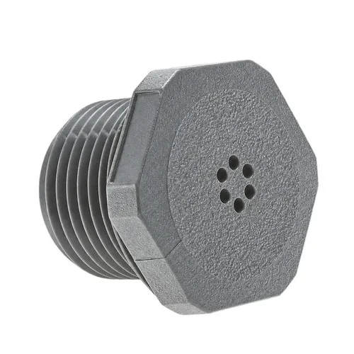 3/8 in NPT Grey Liquid Tight Threaded Vent Plug - 17.5mm Length | Nylon