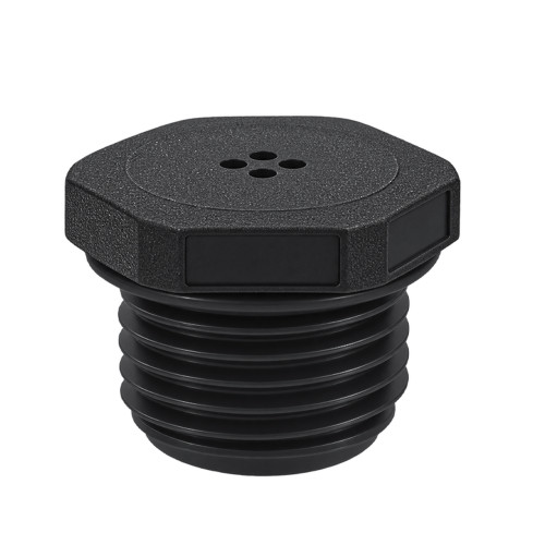 1/2in NPT Black Liquid Tight Threaded Vent Plug - 20.6mm Length | Nylon