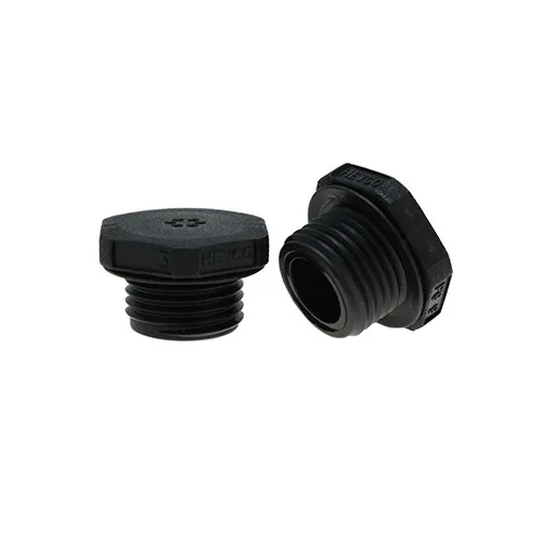 3/4 in NPT Black Liquid Tight Threaded Vent Plug - 21.8mm Length | Nylon