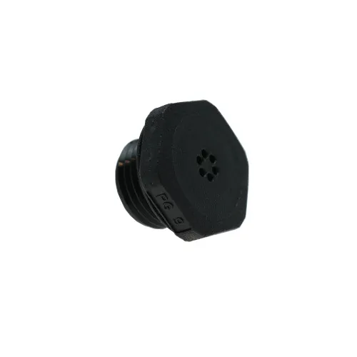 3/4 in NPT Black Liquid Tight Threaded Vent Plug - 21.8mm Length | Nylon