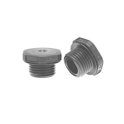 3/4 in NPT Grey Liquid Tight Threaded Vent Plug - 21.8mm Length | Nylon