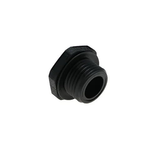 PG13.5 Black Liquid Tight Threaded Vent Plug - 15.8mm Length | Nylon