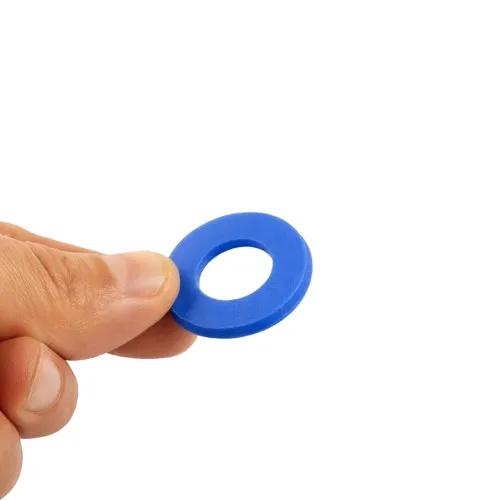 M12 (130mm) x 24mm Silicone Washer - DIN 125A (2.5mm Thickness) Blue